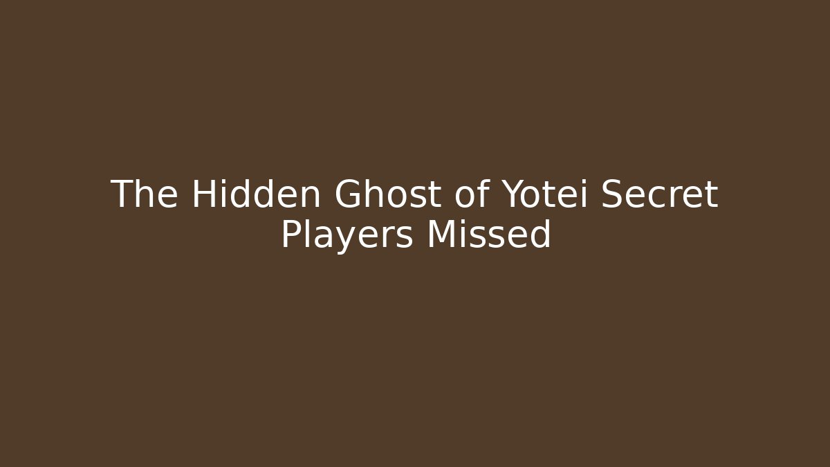 The Hidden Ghost of Yotei Secret Players Missed