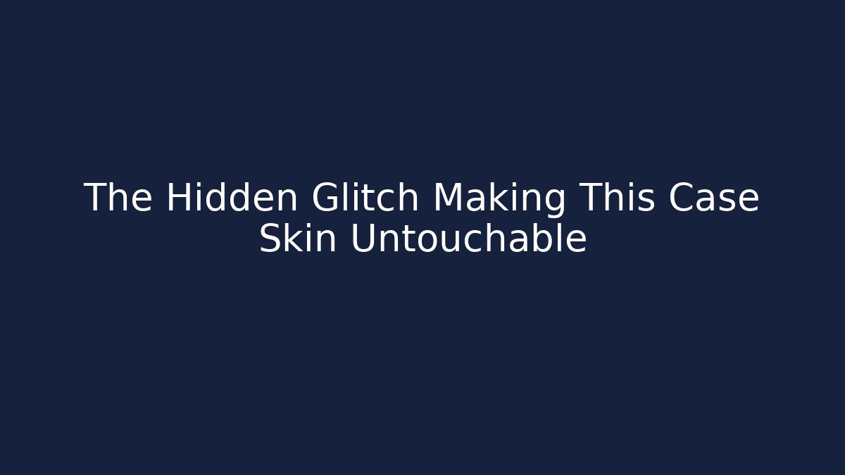The Hidden Glitch Making This Case Skin Untouchable