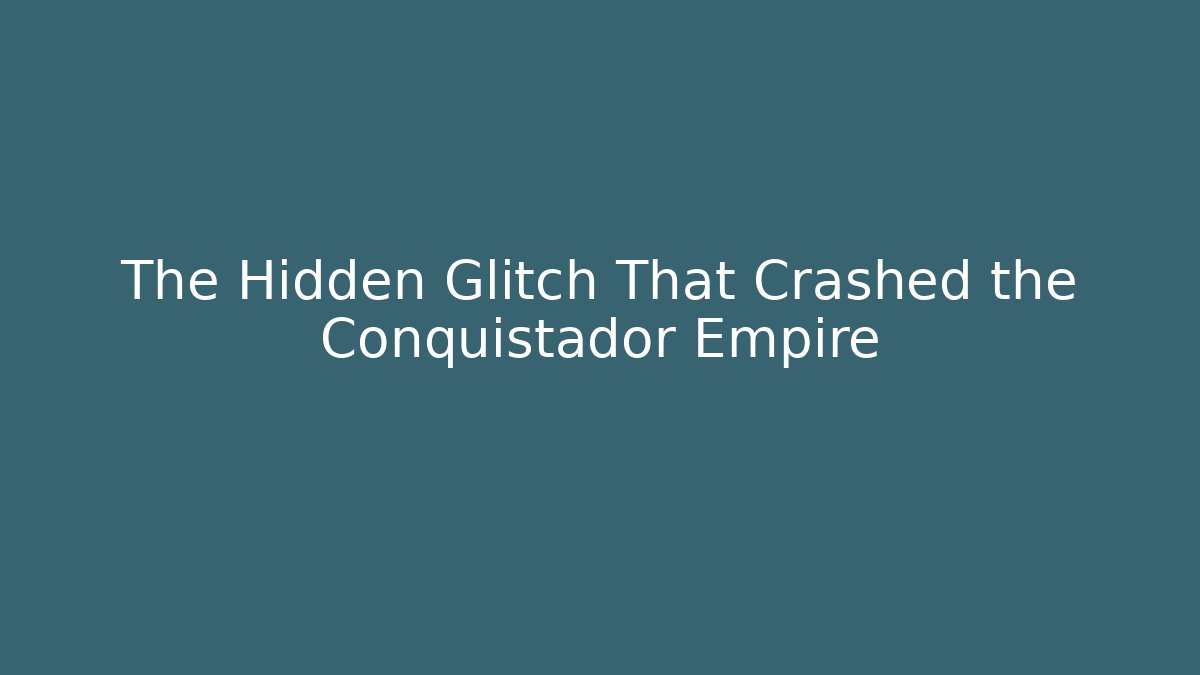 The Hidden Glitch That Crashed the Conquistador Empire