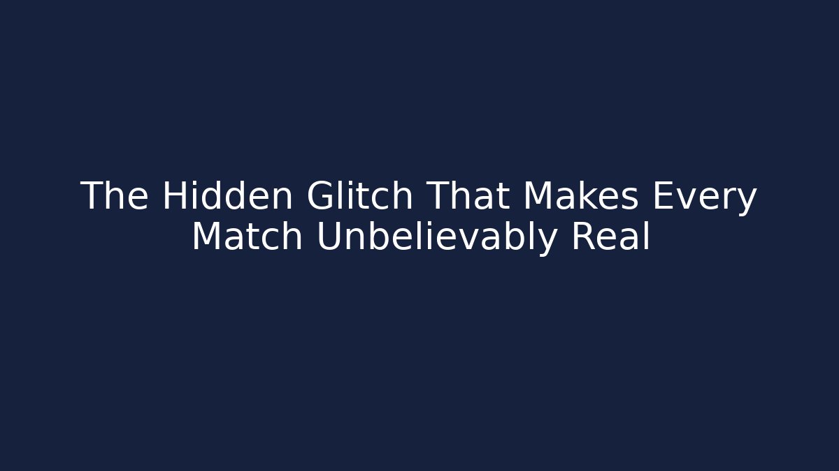 The Hidden Glitch That Makes Every Match Unbelievably Real