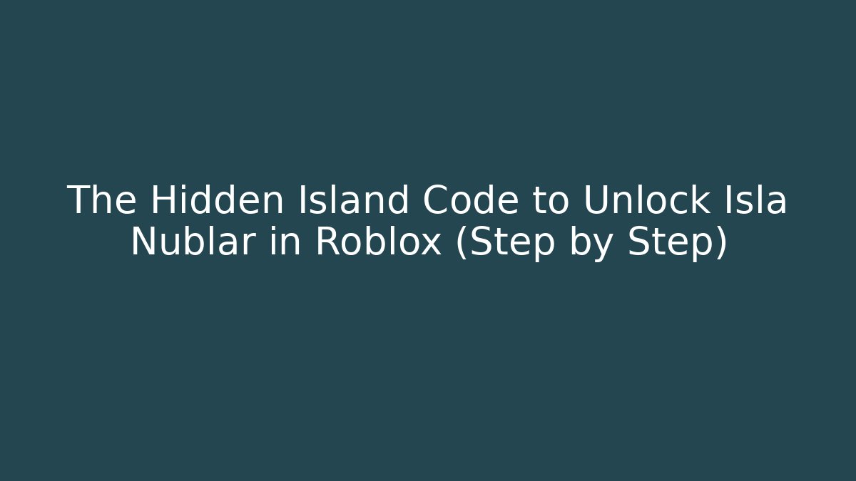 The Hidden Island Code to Unlock Isla Nublar in Roblox (Step by Step) - Critter Realm