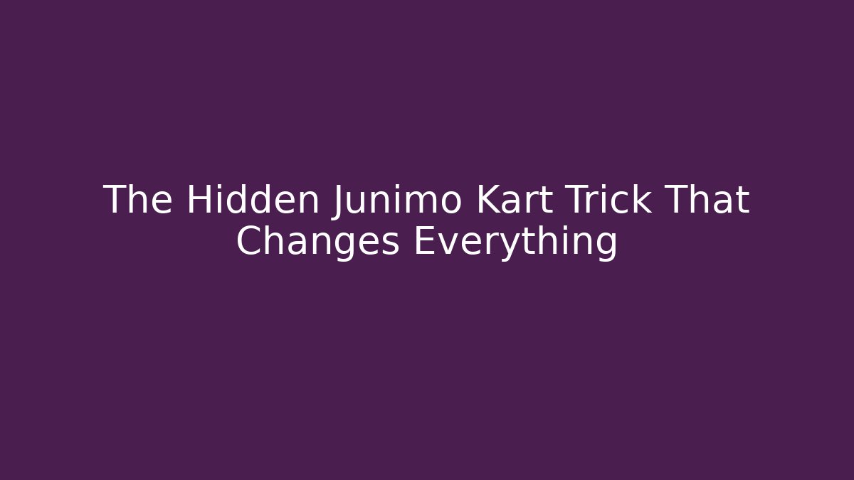 The Hidden Junimo Kart Trick That Changes Everything