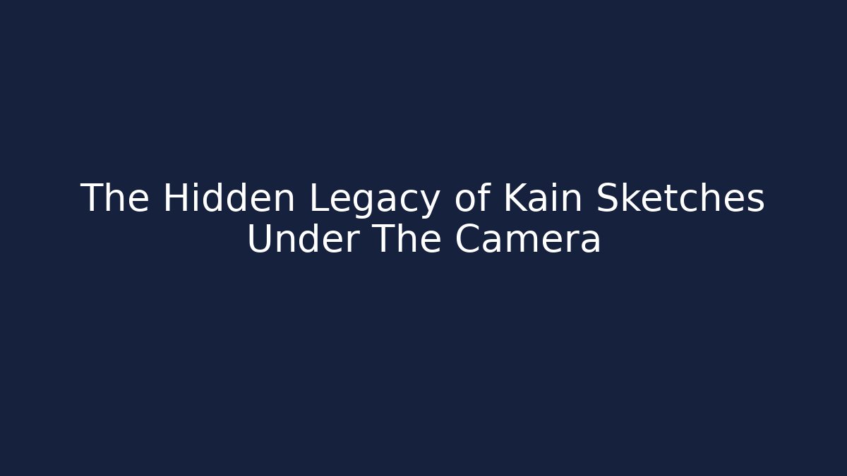 The Hidden Legacy of Kain Sketches Under The Camera