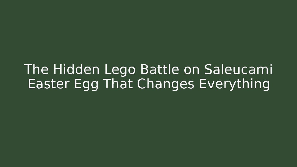 The Hidden Lego Battle on Saleucami Easter Egg That Changes Everything - Critter Realm