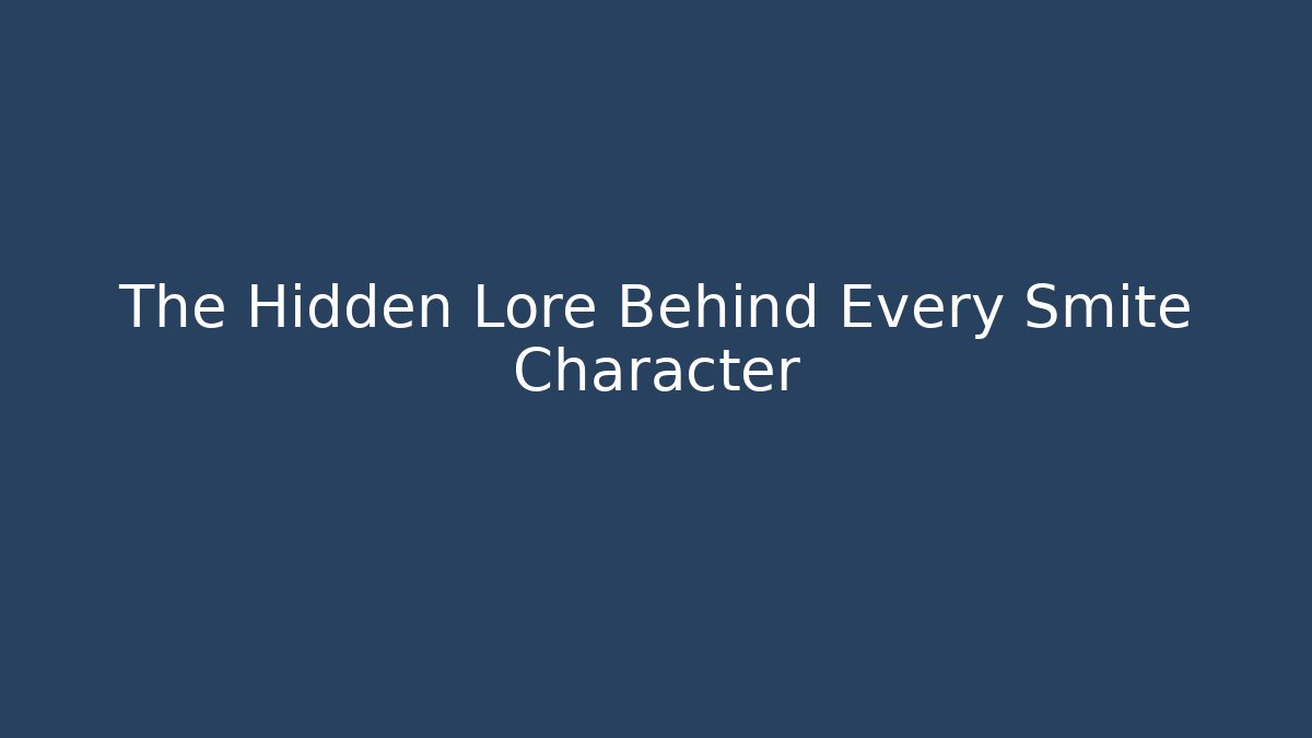 The Hidden Lore Behind Every Smite Character - Critter Realm