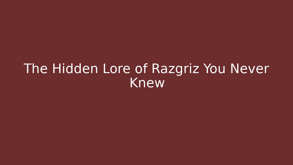 The Hidden Lore of Razgriz You Never Knew