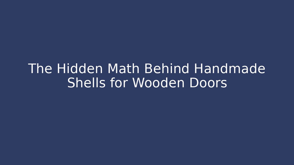 The Hidden Math Behind Handmade Shells for Wooden Doors