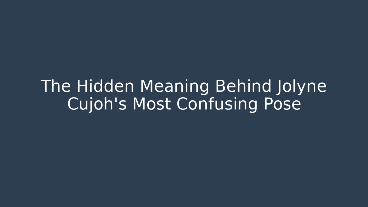 The Hidden Meaning Behind Jolyne Cujoh's Most Confusing Pose