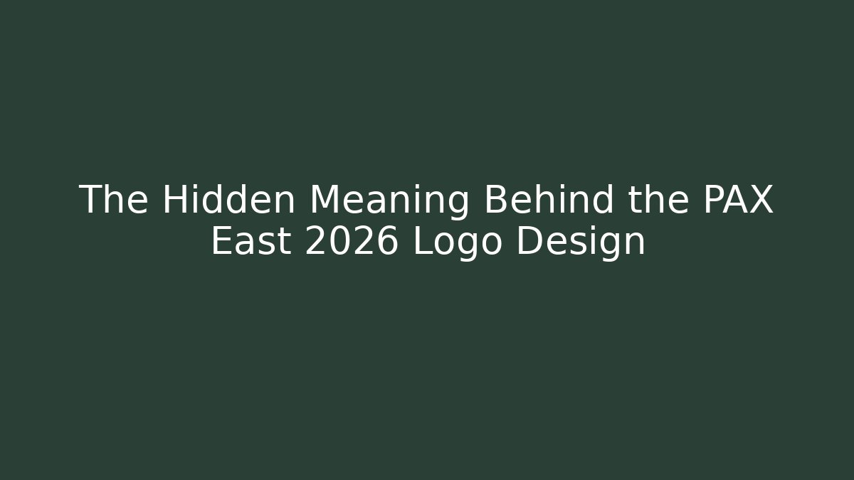 The Hidden Meaning Behind the PAX East 2026 Logo Design