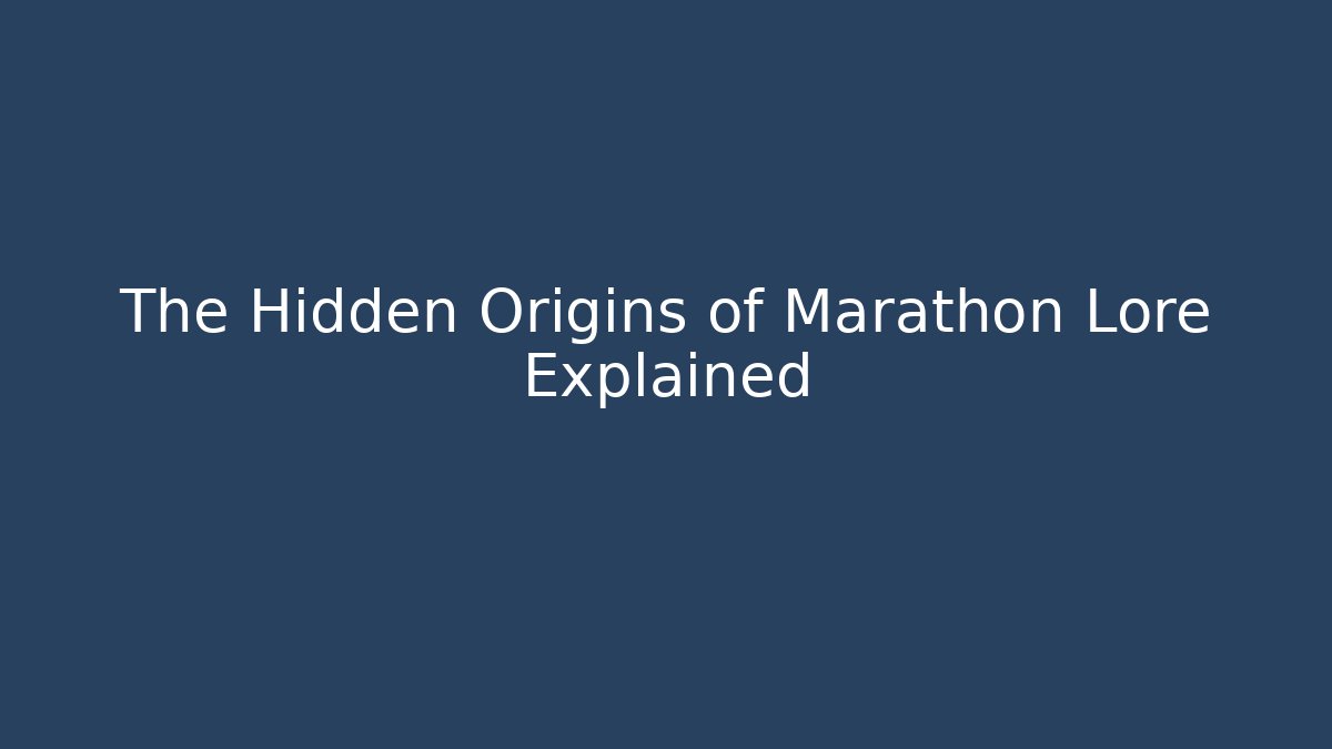 The Hidden Origins of Marathon Lore Explained