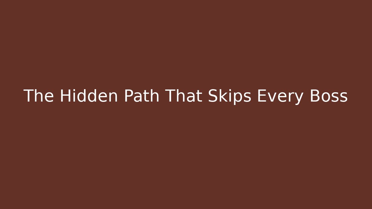 The Hidden Path That Skips Every Boss - Critter Realm