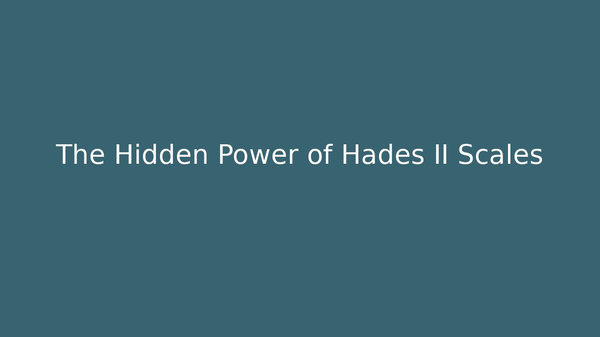 The Hidden Power of Hades II Scales
