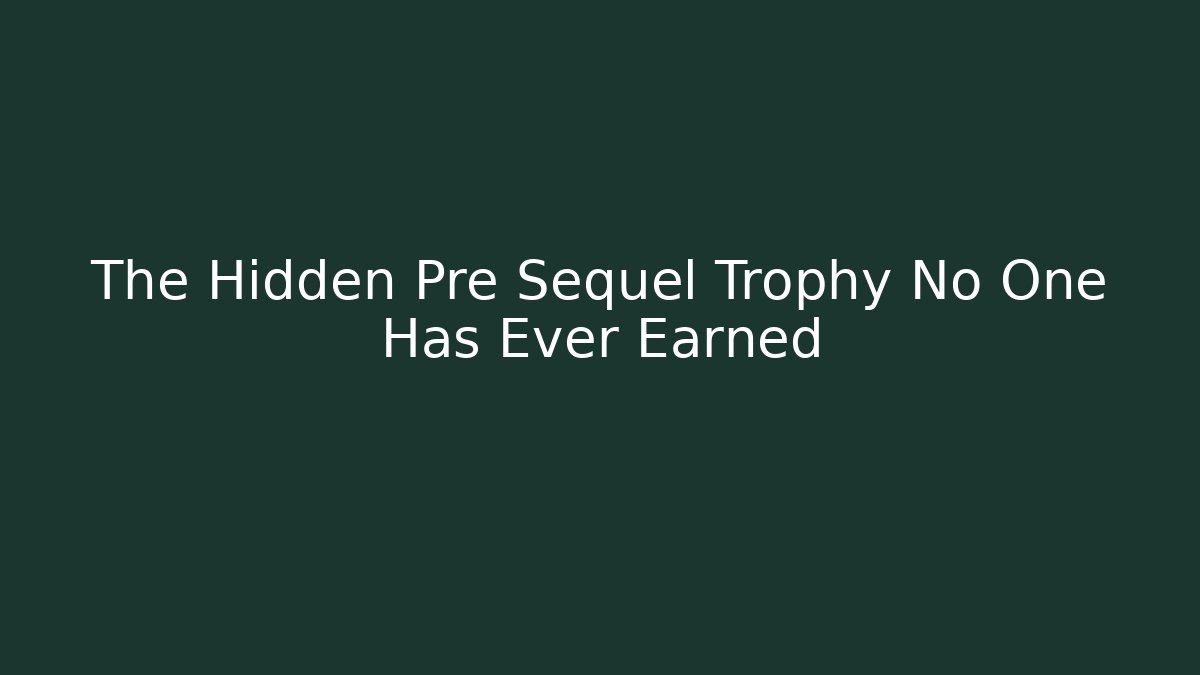 The Hidden Pre Sequel Trophy No One Has Ever Earned