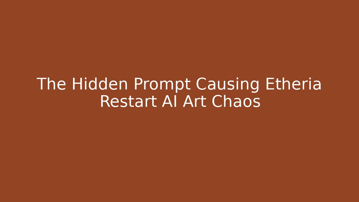 The Hidden Prompt Causing Etheria Restart AI Art Chaos
