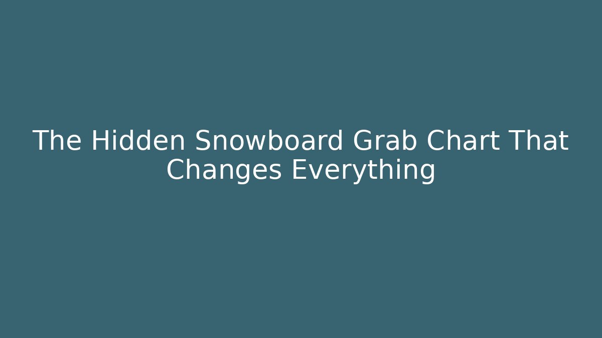 The Hidden Snowboard Grab Chart That Changes Everything