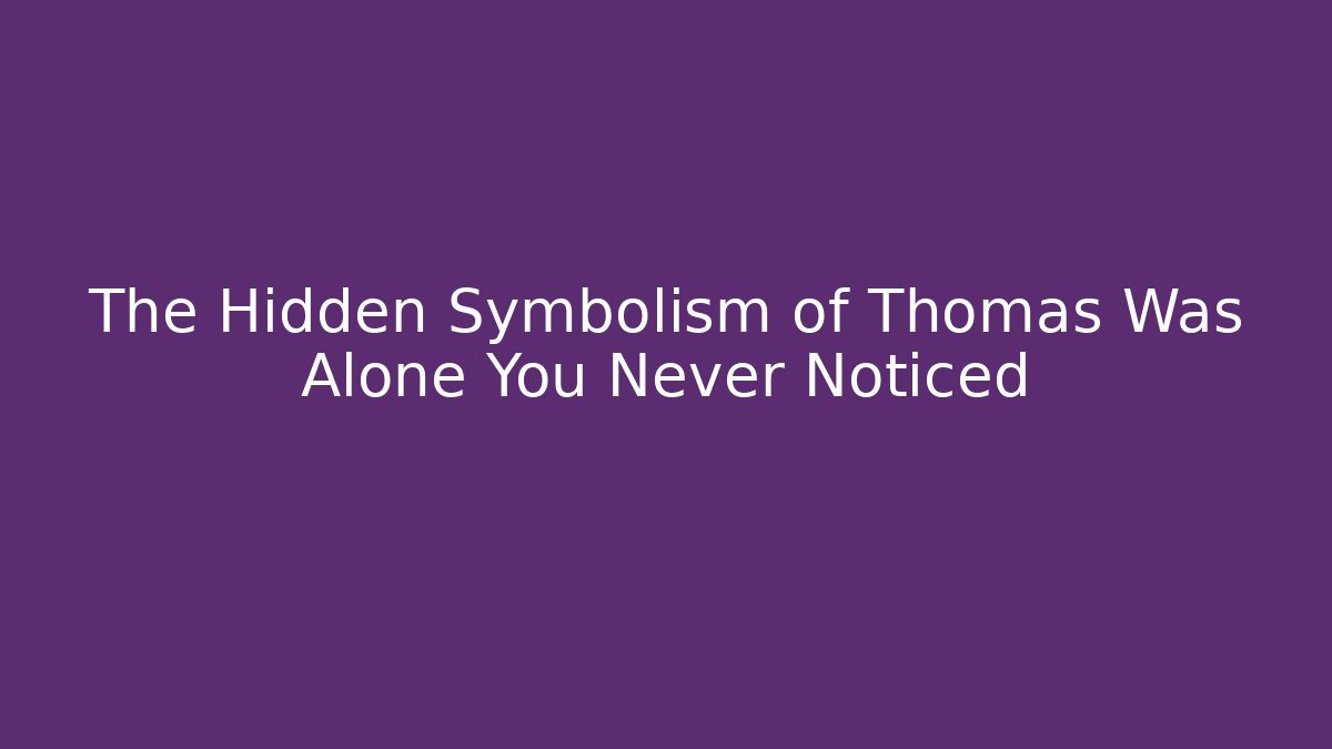 The Hidden Symbolism of Thomas Was Alone You Never Noticed