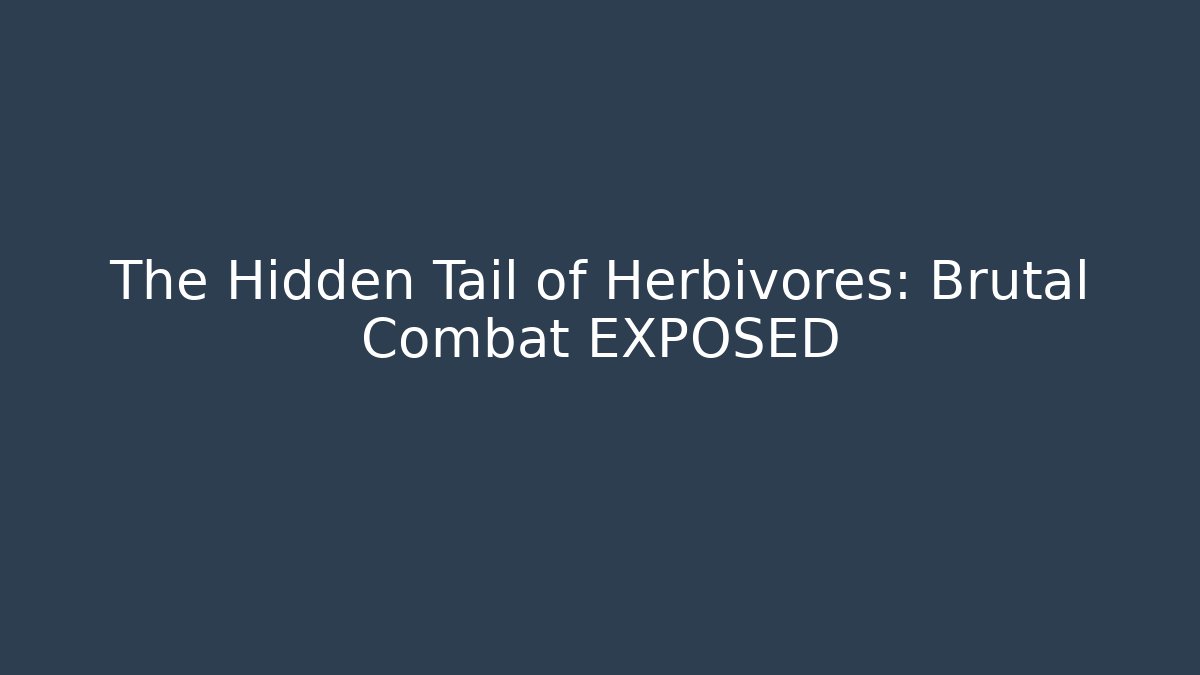 The Hidden Tail of Herbivores: Brutal Combat EXPOSED