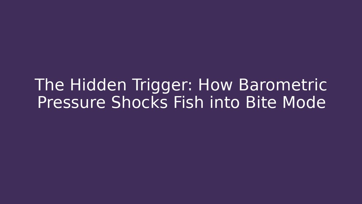 The Hidden Trigger: How Barometric Pressure Shocks Fish into Bite Mode