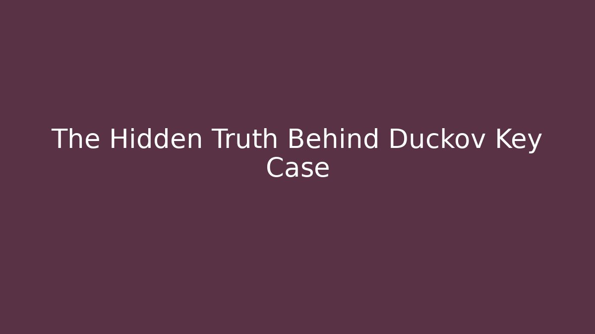 The Hidden Truth Behind Duckov Key Case - Critter Realm