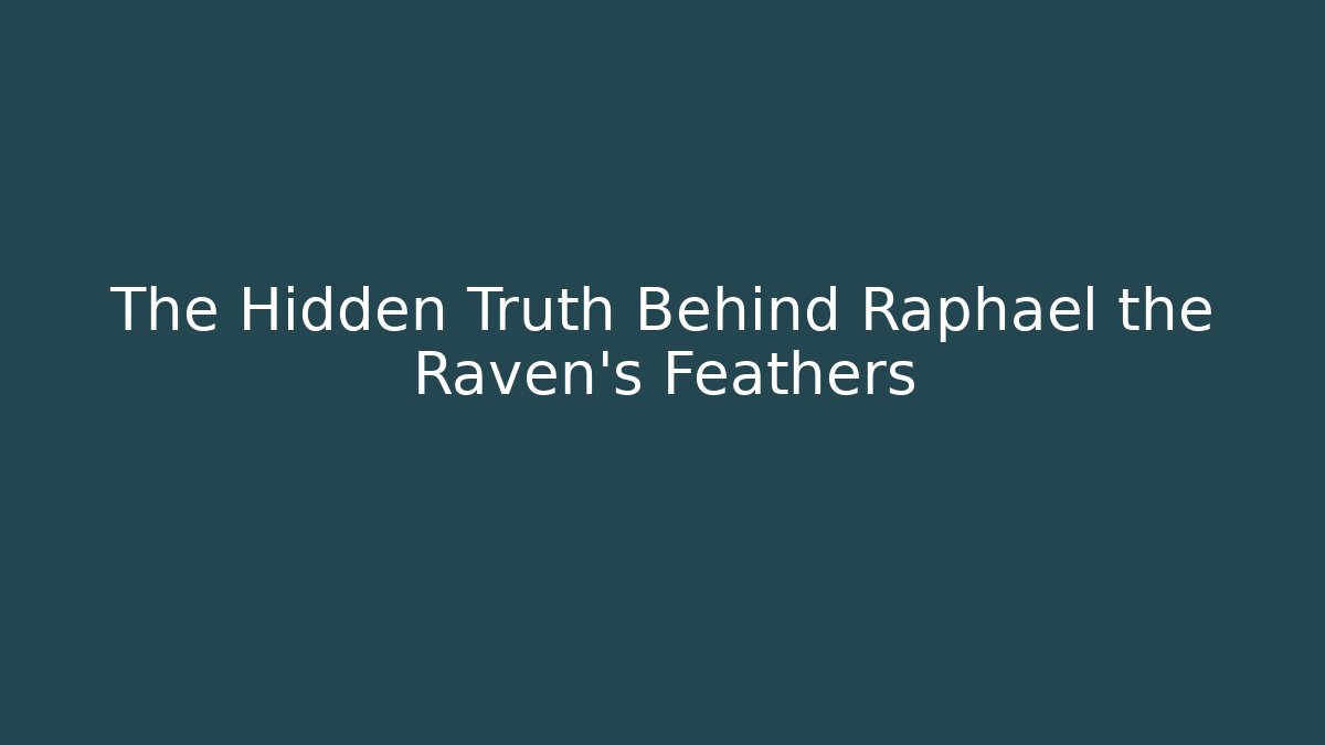 The Hidden Truth Behind Raphael the Raven's Feathers - Critter Realm