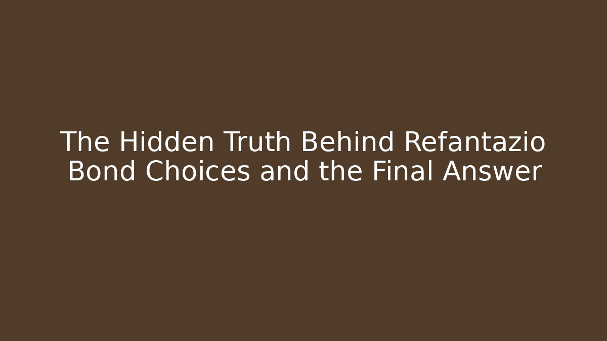 The Hidden Truth Behind Refantazio Bond Choices and the Final Answer