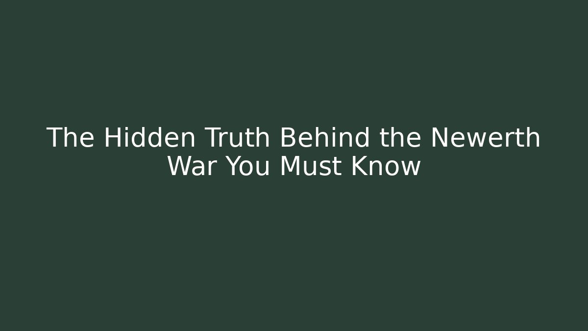 The Hidden Truth Behind the Newerth War You Must Know
