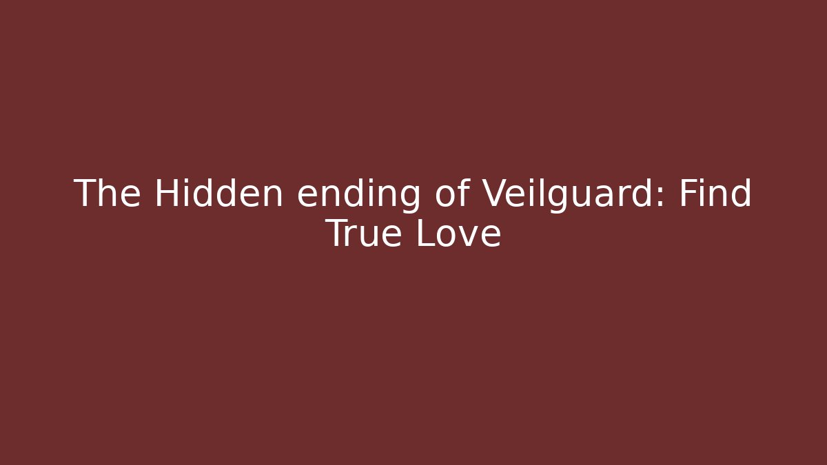 The Hidden ending of Veilguard: Find True Love