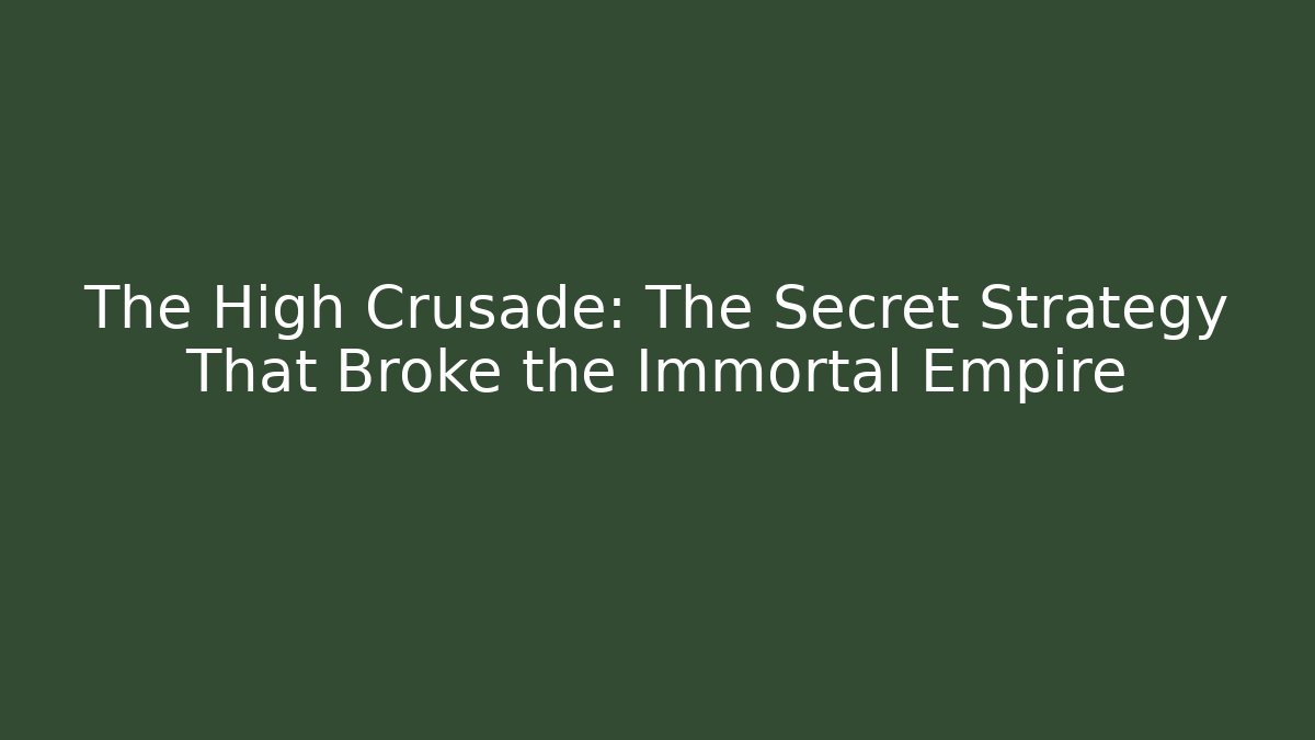 The High Crusade: The Secret Strategy That Broke the Immortal Empire