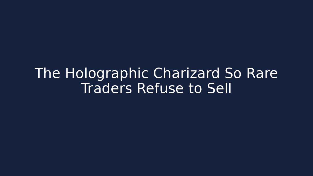 The Holographic Charizard So Rare Traders Refuse to Sell - Critter Realm