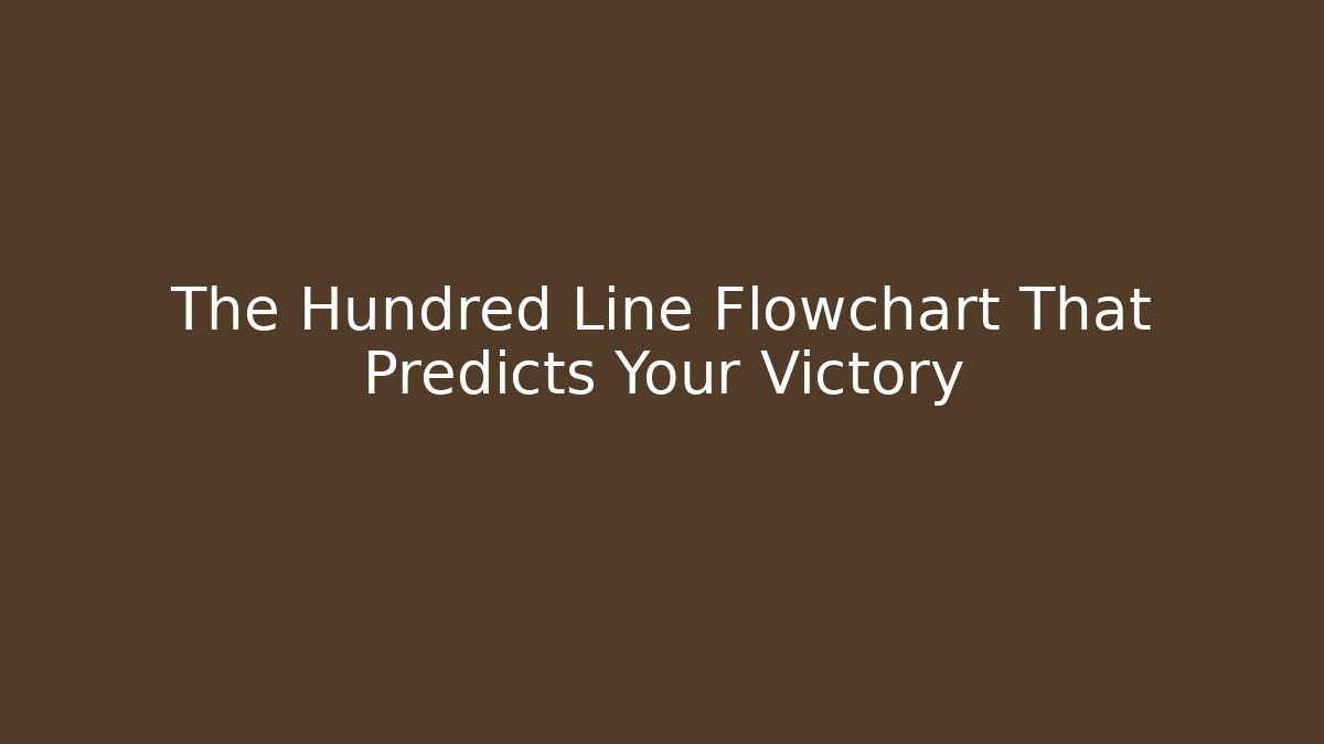 The Hundred Line Flowchart That Predicts Your Victory