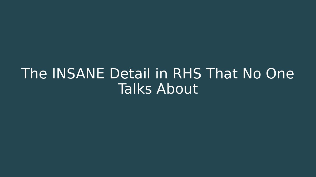 The INSANE Detail in RHS That No One Talks About - Critter Realm