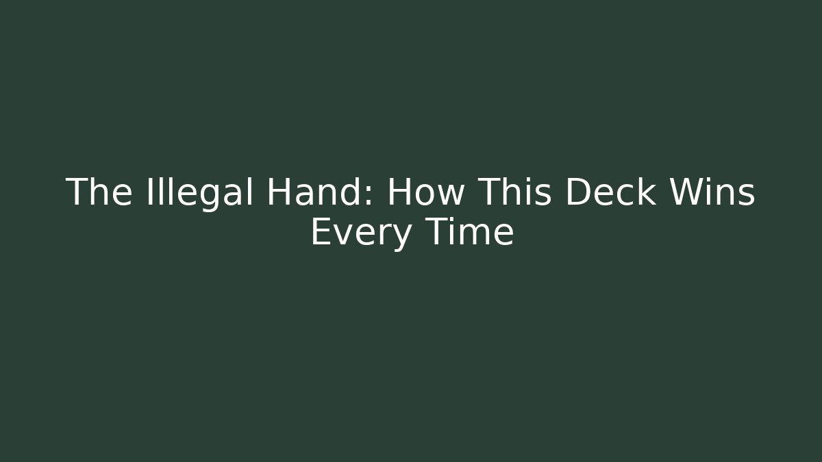 The Illegal Hand: How This Deck Wins Every Time