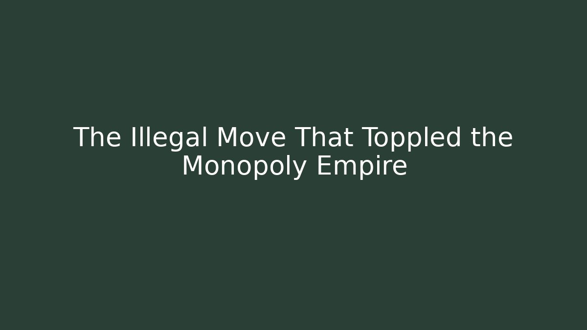 The Illegal Move That Toppled the Monopoly Empire