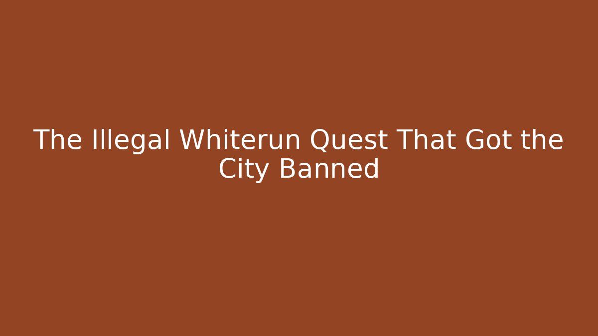 The Illegal Whiterun Quest That Got the City Banned