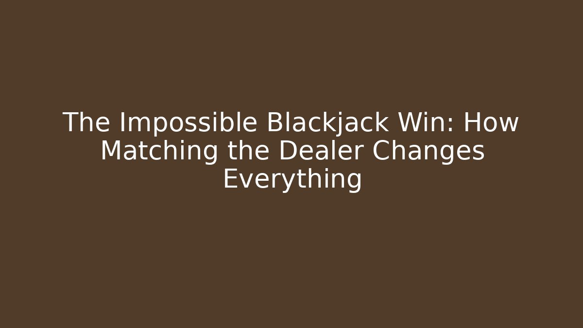 The Impossible Blackjack Win: How Matching the Dealer Changes Everything