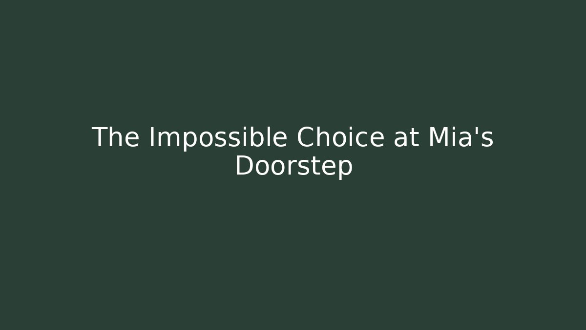 The Impossible Choice at Mia's Doorstep - Critter Realm