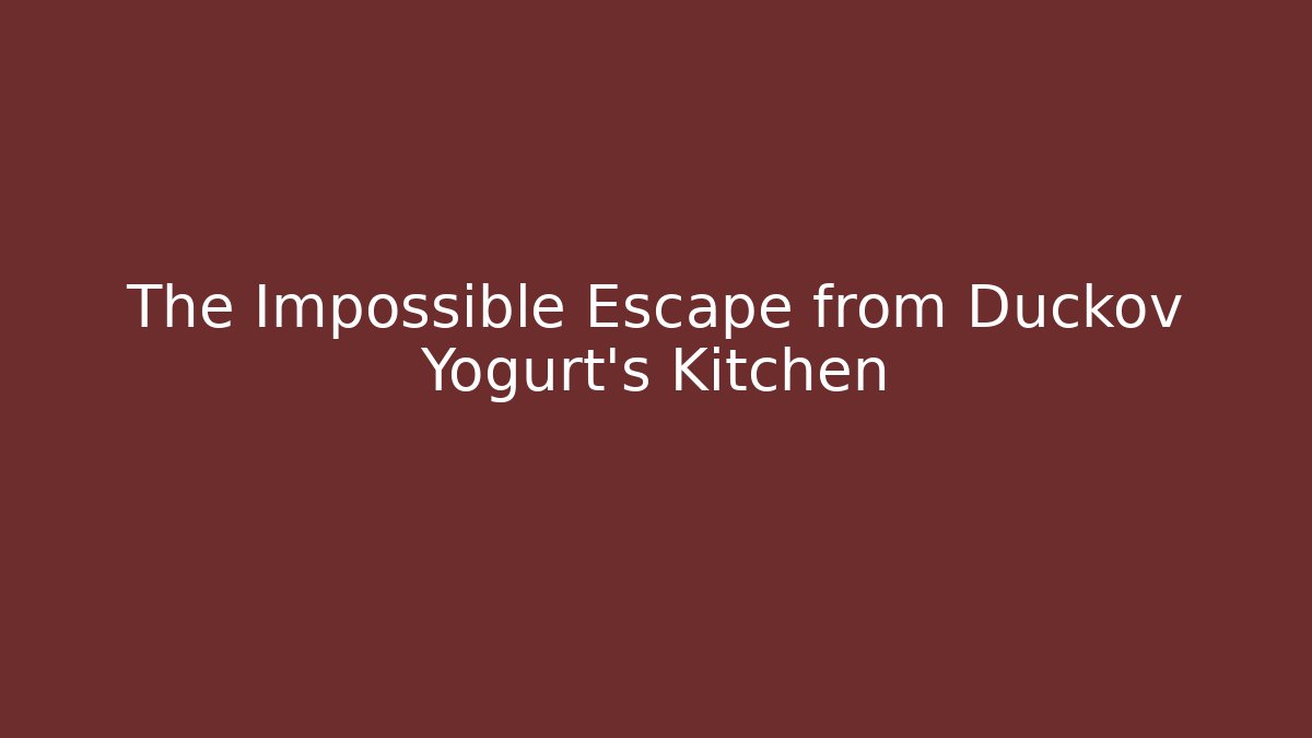 The Impossible Escape from Duckov Yogurt's Kitchen - Critter Realm