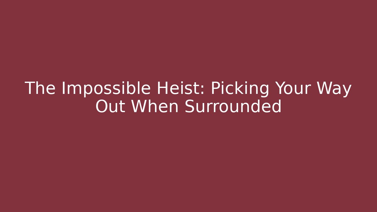 The Impossible Heist: Picking Your Way Out When Surrounded - Critter Realm