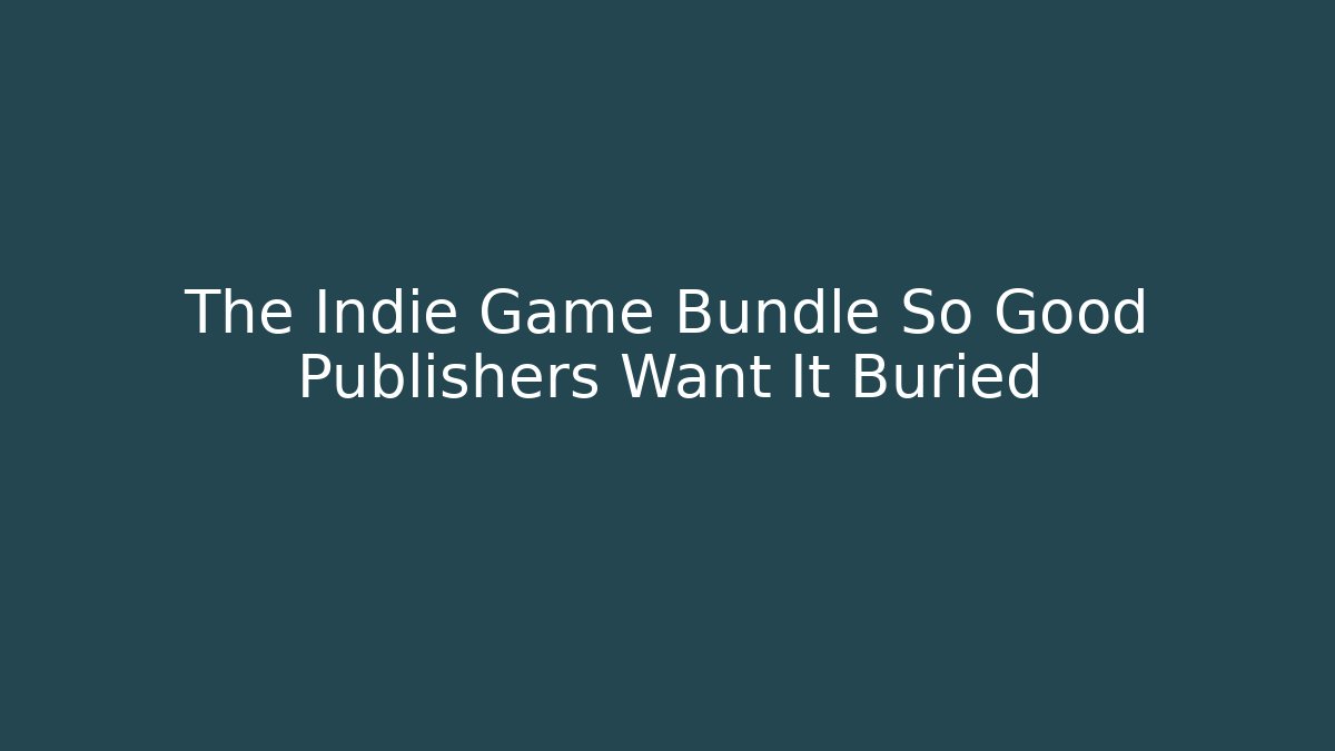The Indie Game Bundle So Good Publishers Want It Buried - Critter Realm