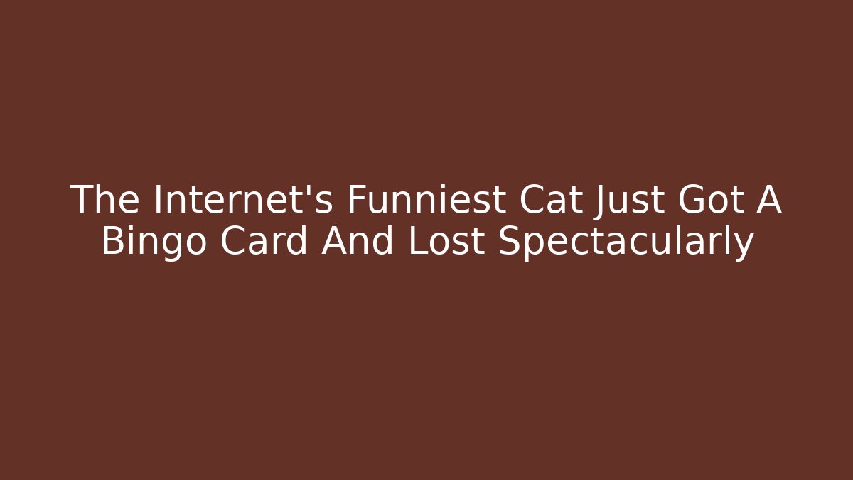 The Internet's Funniest Cat Just Got A Bingo Card And Lost Spectacularly