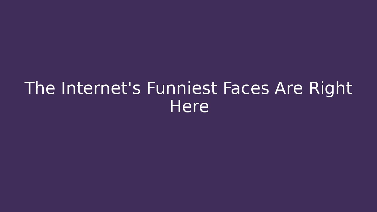 The Internet's Funniest Faces Are Right Here - Critter Realm