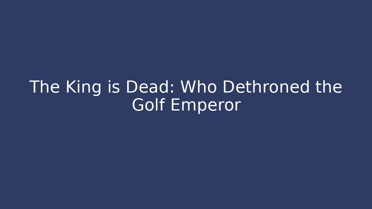 The King is Dead: Who Dethroned the Golf Emperor - Critter Realm