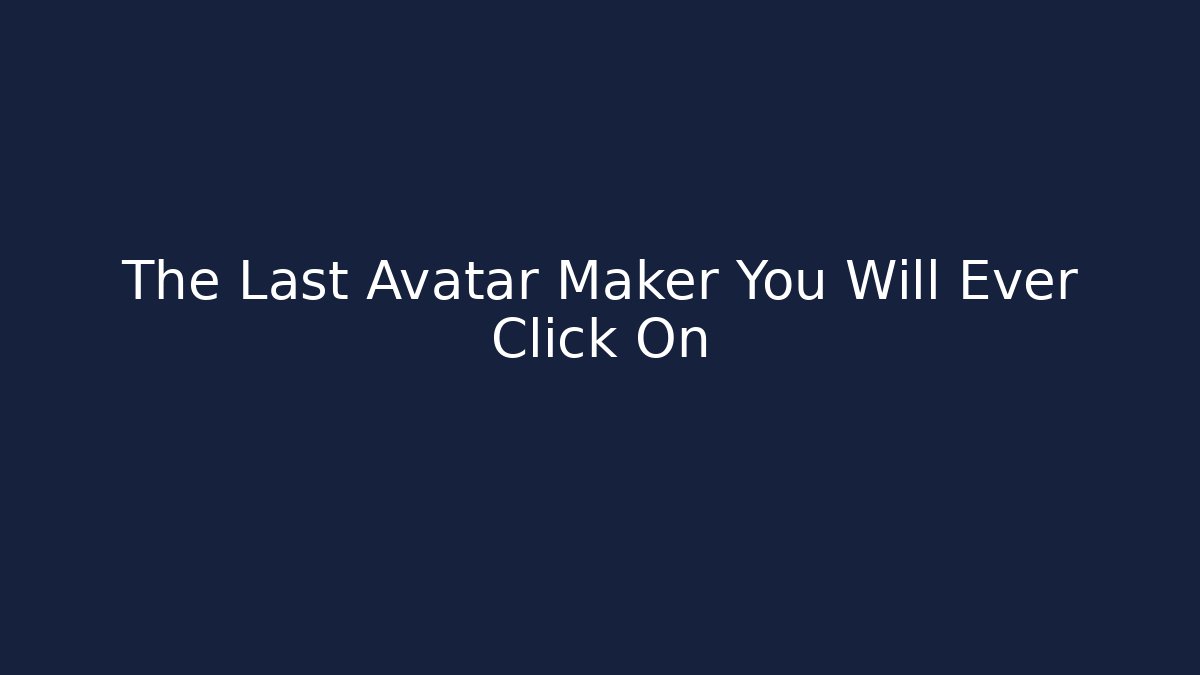 The Last Avatar Maker You Will Ever Click On - Critter Realm