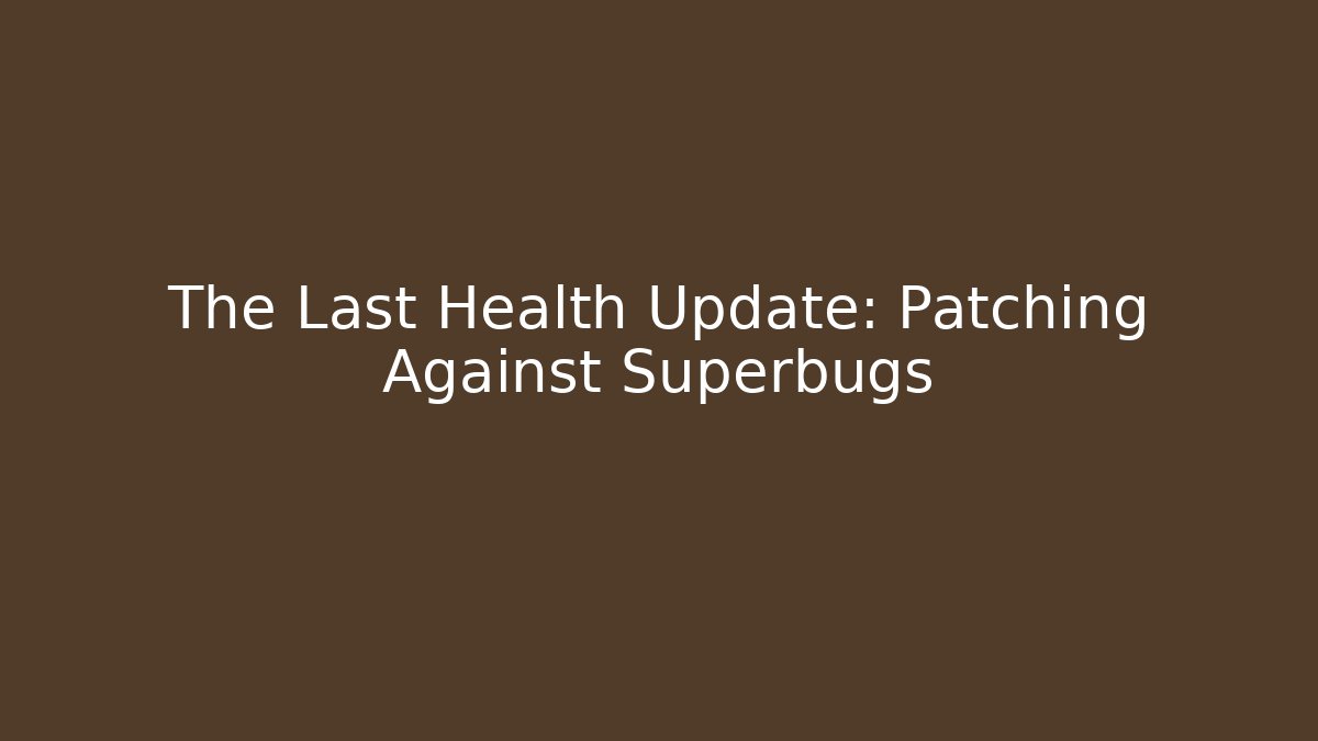 The Last Health Update: Patching Against Superbugs