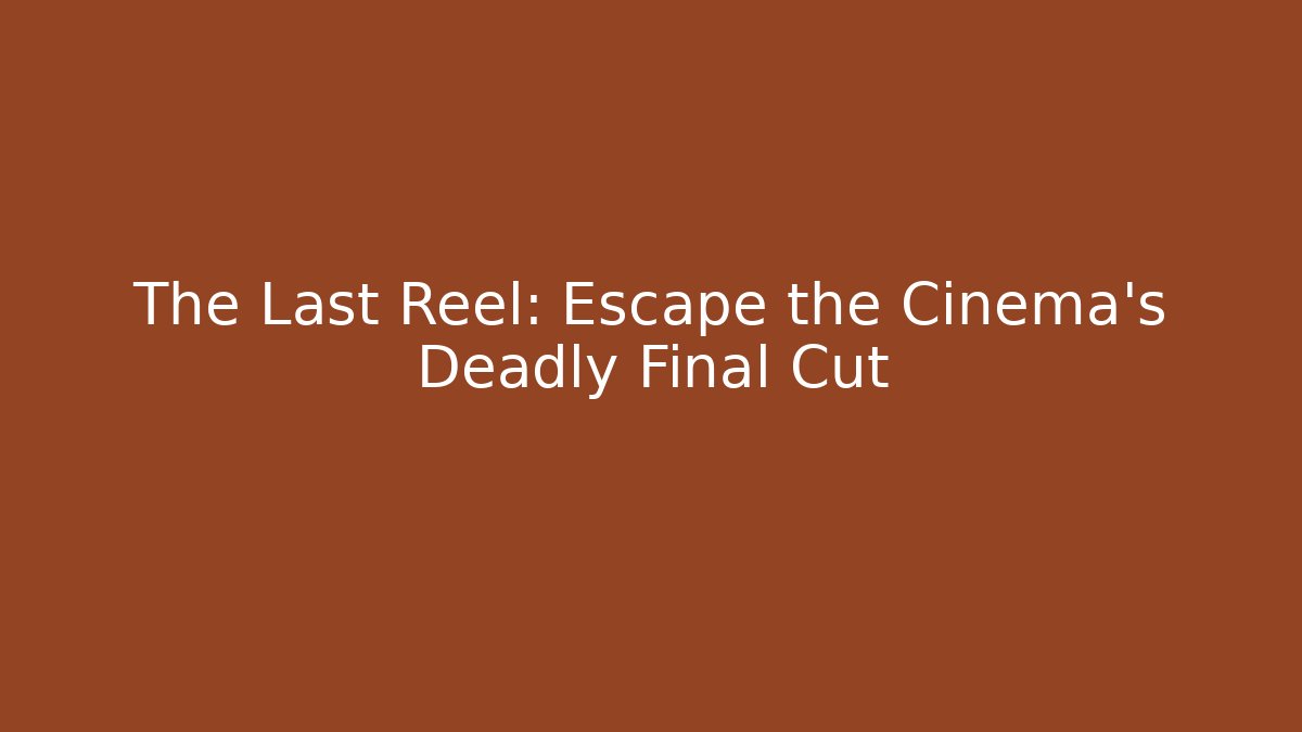 The Last Reel: Escape the Cinema's Deadly Final Cut - Critter Realm
