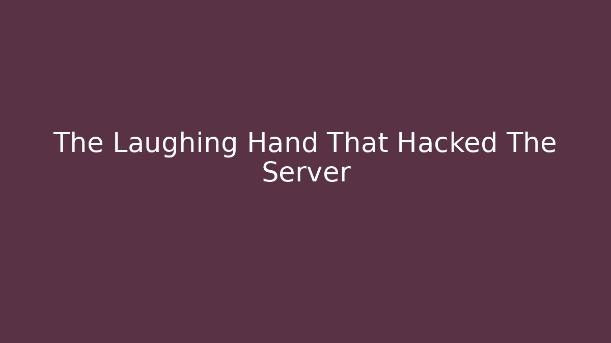 The Laughing Hand That Hacked The Server