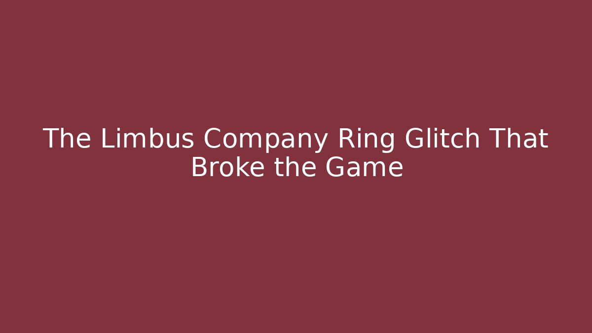 The Limbus Company Ring Glitch That Broke the Game