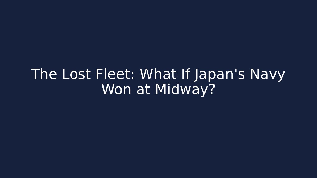 The Lost Fleet: What If Japan's Navy Won at Midway? - Critter Realm