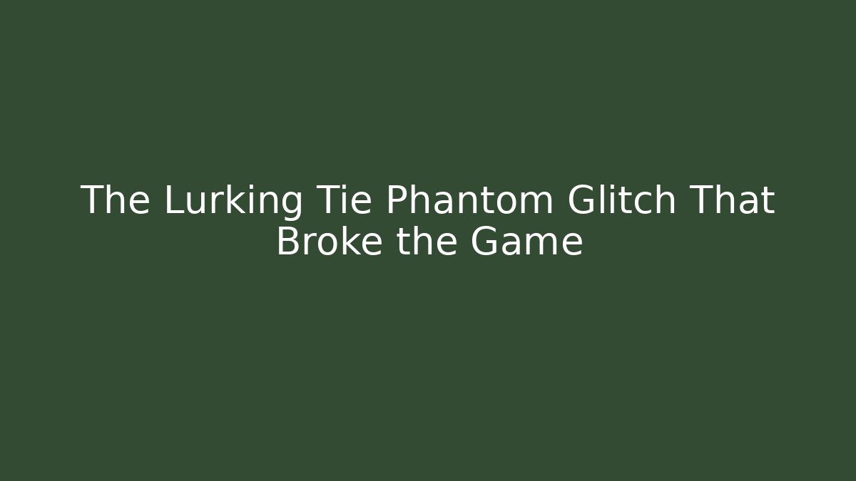 The Lurking Tie Phantom Glitch That Broke the Game
