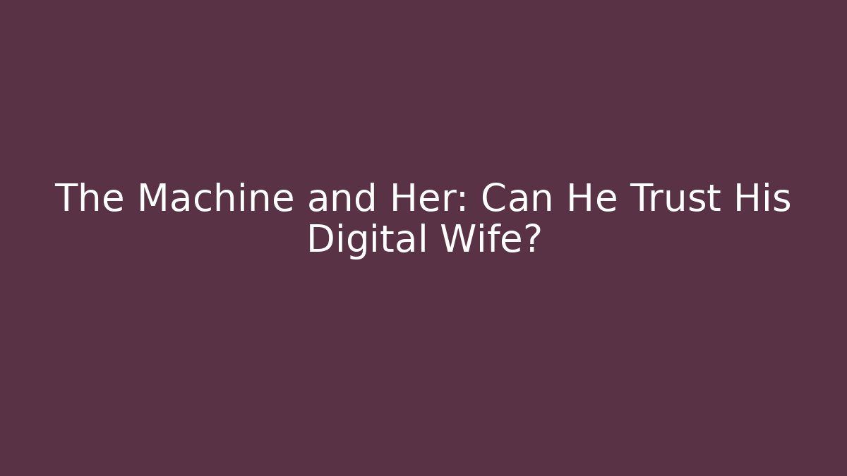 The Machine and Her: Can He Trust His Digital Wife?